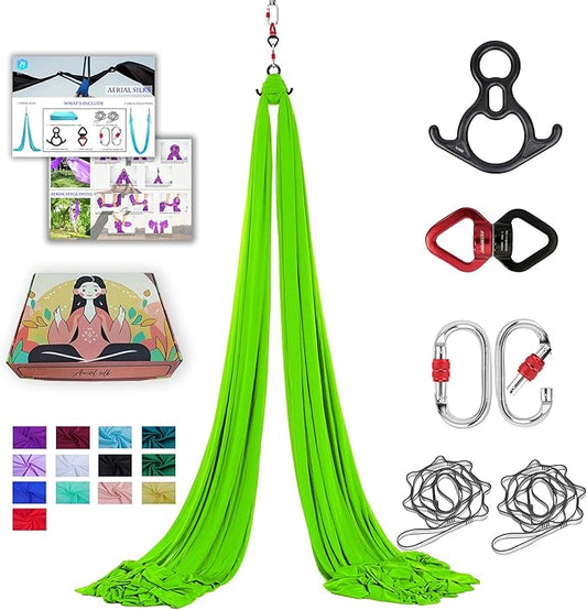 Aerial Silks 11 Yards Aerial Silks For Home Aerial Yoga Swing Aerial Yoga Hammock Swing Aerial Silk For Gymnastics-StrideForce Fitness