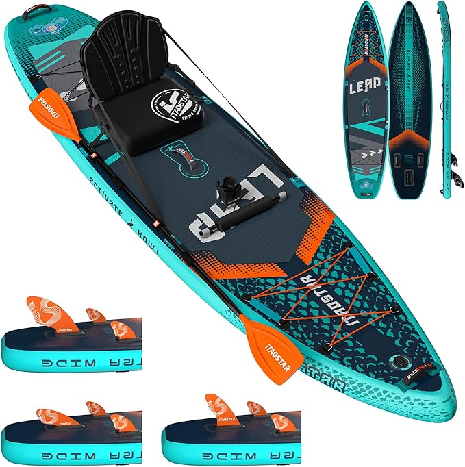 Lead 11‘ x 33" / 12’×35" Inflatable Stand Up Paddle Board - Premium SUP Board Kit - Ultra Stable Paddleboard for Adults & Youth - All Skill Levels - for Lakes, Oceans-StrideForce Fitness