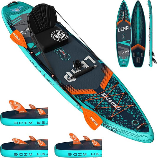 Lead 11‘ x 33" / 12’×35" Inflatable Stand Up Paddle Board - Premium SUP Board Kit - Ultra Stable Paddleboard for Adults & Youth - All Skill Levels - for Lakes, Oceans-StrideForce Fitness