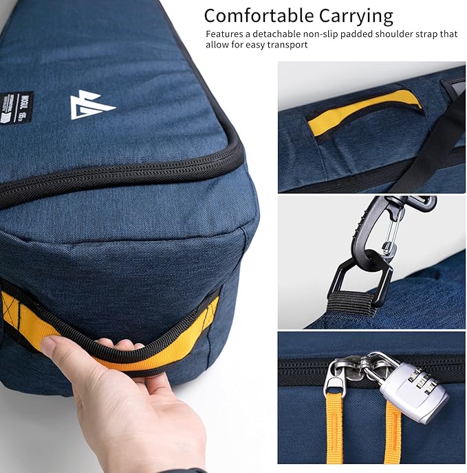 Unigear Ski Bag for Air Travel, 360° Fully Padded Protection, Water-Resistant and Durable up to 192cm for Snow Air Travel Transport-StrideForce Fitness