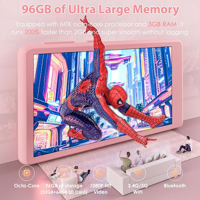 96GB MP3 Player with Bluetooth and WiFi, 4.1" Touch Screen, Silicone Protective case, Octa-core, MP4 MP3 Player for Spotify, Pandora, 96GB Storage Up to 1Tb, Android Music Player for Parental Control-StrideForce Fitness