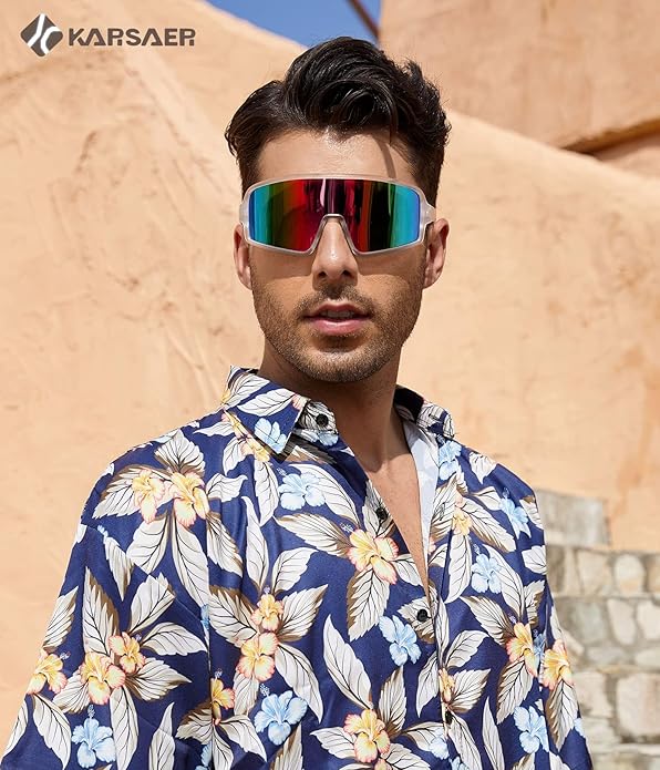 Karsaer Vision Sports Sunglasses Cycling Glasses Baseball Softball Sunglasses Unisex for Adult Youth Kids Boys Girls 8-16-StrideForce Fitness