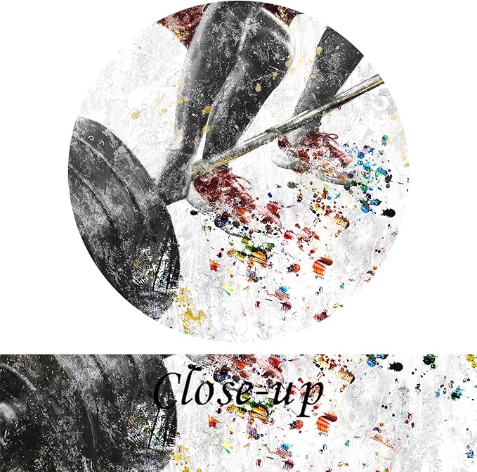 KREATIVE ARTS 3 Pieces Fitness Gym Canvas Wall Art - 12"x16" Framed Workout Prints with Weightlifting, Dumbbell, Barbell & Fitness Rope Motifs, Black & White Sport Painting, Home Gym Decor-StrideForce Fitness