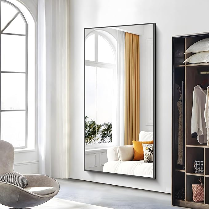 Bathroom Mirror,72x36 inch Bathroom Mirrors for Over Sink,Large Wall Mirror for Bathroom Wall Mounted Rectangle Mirrors,Black Vanity Mirror for Living Room,Bedroom Entryway,Horizontal/Vertical-StrideForce Fitness