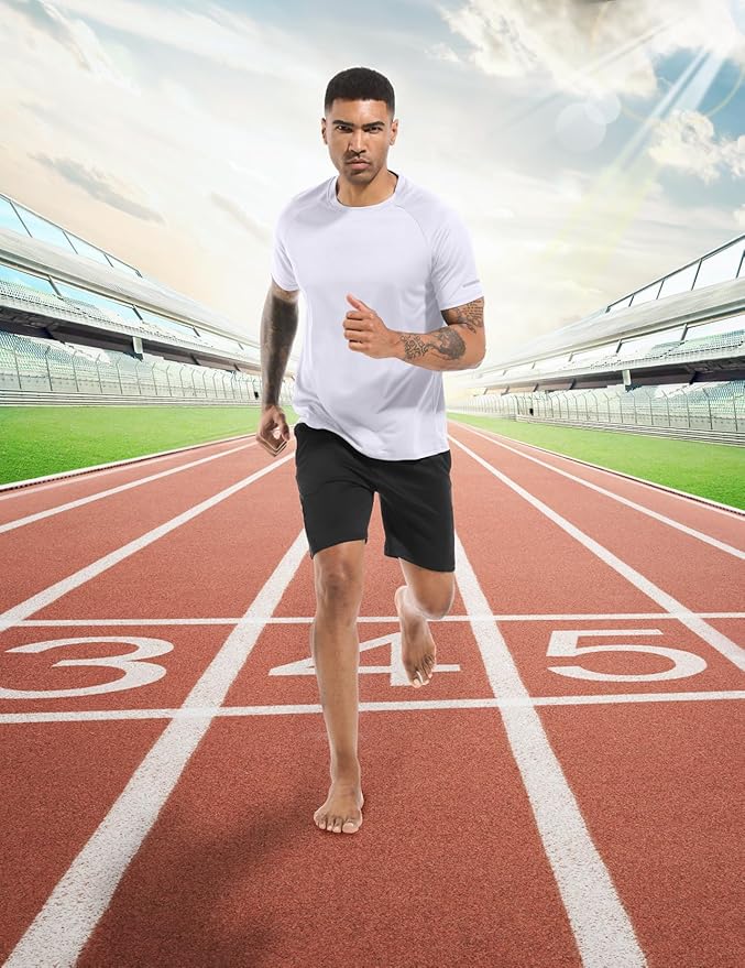 Boyzn 1, 3, 5 or 7 Pack Men's Workout Running Shirts, Dry Fit Moisture Wicking T-Shirt, Gym Athletic Short Sleeve Tee Shirts-StrideForce Fitness