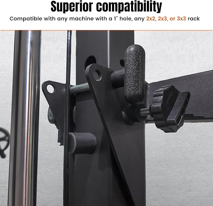 Adjustable Lever Arms, Power Rack Attachment for Full-Body Strength Training, Compatible with 2x2, 2x3, 3x3 Racks, Fits 1’’ & 2’’ Weight Plates, 350LB Capacity, Multi-Grip Handles, TK800-StrideForce Fitness
