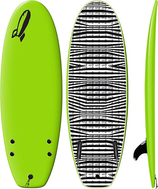 Rock-It 4'10" CHUB Soft Top Surfboard - Kids & Mini, Easy to Paddle & Maneuverable for Beginners-StrideForce Fitness