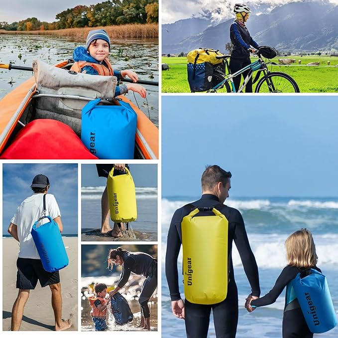 Unigear Dry Bag Waterproof, 2L/5L/10L/20L/30L/40L Floating and Lightweight Bags for Kayaking, Boating, Fishing, Swimming and Camping with Waterproof Phone Case-StrideForce Fitness