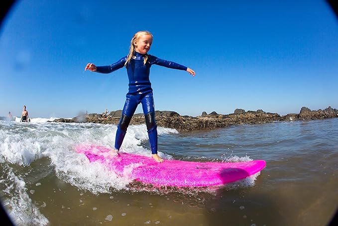 Rock-It 4'10" CHUB Soft Top Surfboard, Kids Surfboard, Mini Surfboard, Innovative Design Easy to Paddle and Maneuverable Small Surfboard and Beginner Surfboard (Red)-StrideForce Fitness