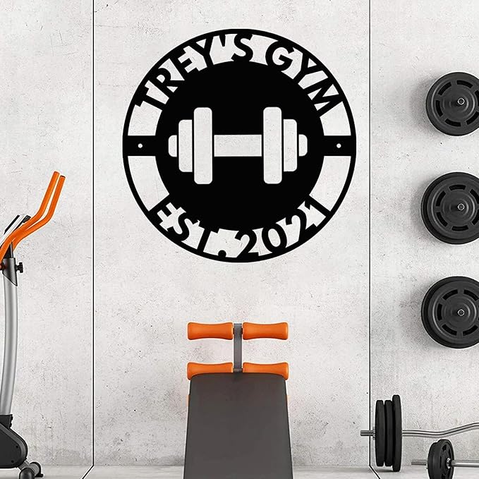 Luxury Personalized Gym Metal Sign, Custom Home Gym Decorations, Gifts for Fitness Lovers, Workout Room Decor, Gym Signs, Christmas Gifts 8-StrideForce Fitness