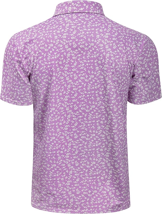 TAPULCO Mens Quick Dry Polo Shirts Camouflage Pattern Performance Athletic Lightweight Breathable Casual Golf Tshirts-StrideForce Fitness