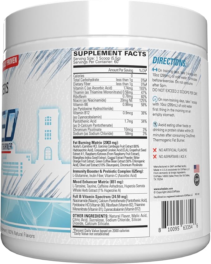 EHP Labs x Ghostbusters OxyShred Pre Workout Powder Supplement - Preworkout Powder with Acetyl L Carnitine, Energy Boost Drink - Frosty Big Apple, 60 Servings-StrideForce Fitness