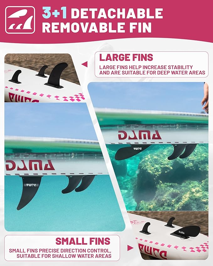 DAMA 11'*34"*6" Inflatable Paddle Board, Paddle Boards for Adults,Sup,Lightweight and Durable, Easy to Inflate, Versatile in Style, Fully Functional, Equipped w/High Grade Accessories.-StrideForce Fitness