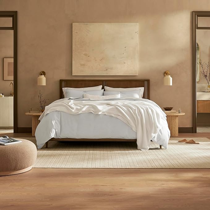 BOLL & BRANCH Dream Bed Blanket - King/Cal King, White - Luxury 100% Organic Cotton - Soft, Lightweight and Breathable - Cloud-Like Touch-StrideForce Fitness