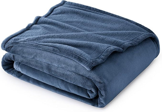 Bedsure Fleece Throw Blanket Mineral Blue - 300GSM Blankets for Couch, Sofa, Bed, Soft Lightweight Plush Cozy Throws for Toddlers, 50x60 inches-StrideForce Fitness