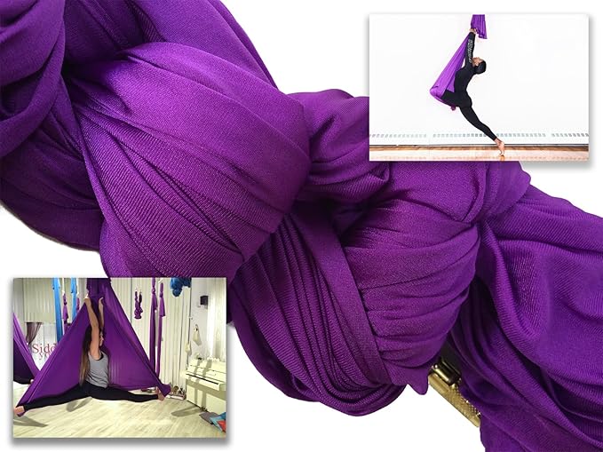 F.Life Aerial Silk Yoga Hammock & Swing for yoga Inversion,Strength training,starter hardware kit-StrideForce Fitness