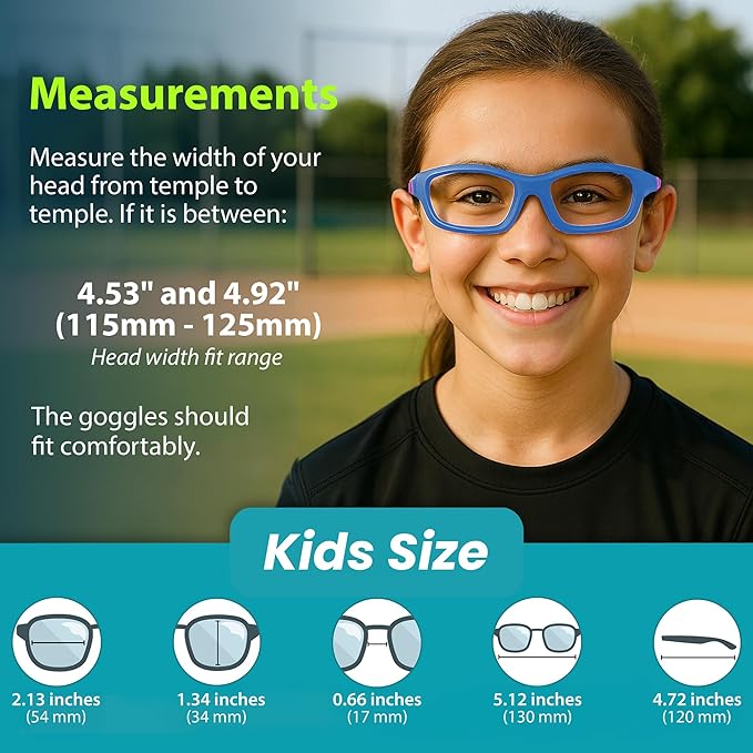 BLUE CUT Sports Protection Goggles, Anti-Fog Lenses Safety Glasses for Basketball, Pickleball and All Outdoor Sports-StrideForce Fitness