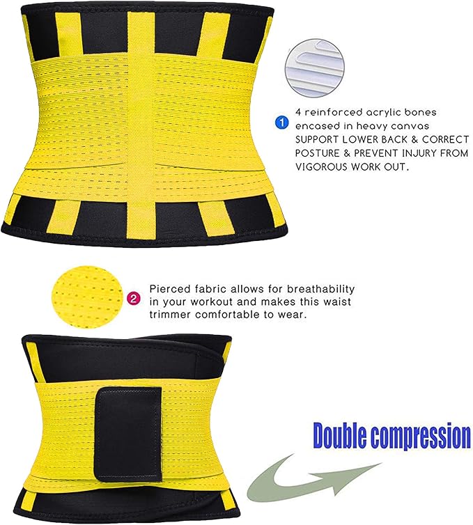 VENUZOR Waist Trainer Belt for Women - Waist Cincher Trimmer - Slimming Body Shaper Belt - Sport Girdle Belt (UP Graded)-StrideForce Fitness