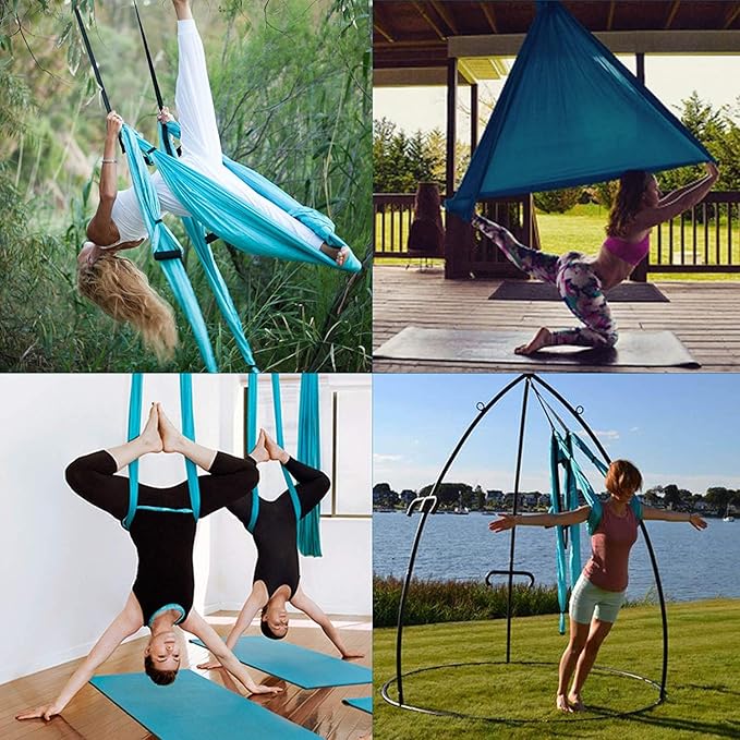 Aerial Yoga Swing Set, Ultra Strong Hammock Trapeze Extension, Antigravity Ceiling Hanging Sling Inversion Exercises-StrideForce Fitness