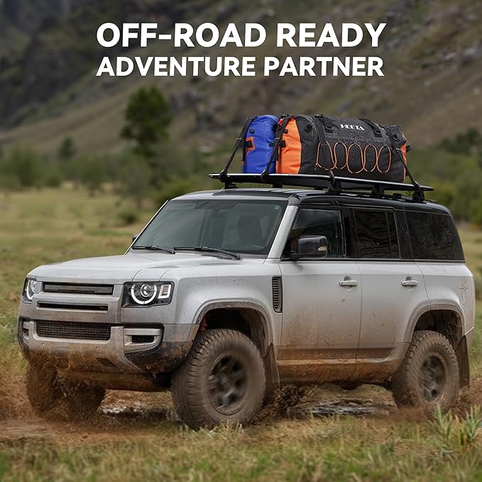 HEETA Waterproof Duffel Bag Motorcycle Dry Bag Backpack, 60L/80L Extra Large Rolltop Travel Duffle Bags with Straps & Handles for Kayaking Rafting Boating Canoeing Camping Gym Beach Cruise Ship-StrideForce Fitness