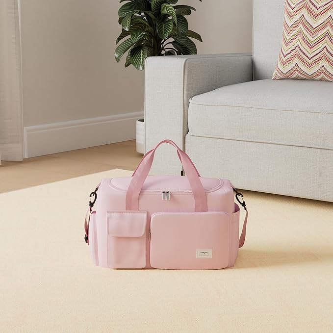 FIORETTO Women's Gym Duffle Bag with Shoes Compartment, 37L Capacity, Ideal for Travel, Gym, Sports, Duffel, Weekender-StrideForce Fitness