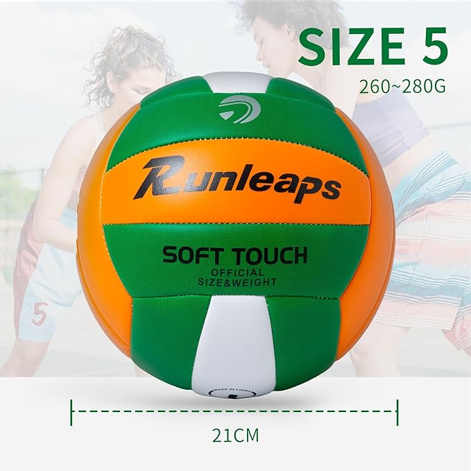 Beach Volleyball Official Size 5 Soft Waterproof Volleyball Sand Sports PU Ball for Indoor, Outdoor, Pool, Gym, Training-StrideForce Fitness