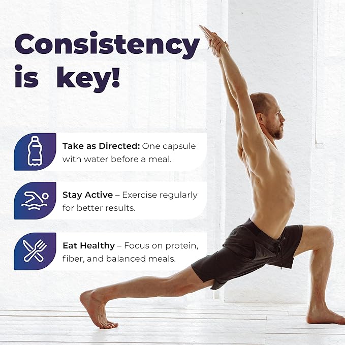 ColonBroom GLP-1 Weight Management Supplement for Women & Men - GLP1 Supports Gut Health, Metabolic Wellness & Appetite Regulation - Vegan, Gluten-Free, Non-GMO Fiber Capsules - 120 Count-StrideForce Fitness