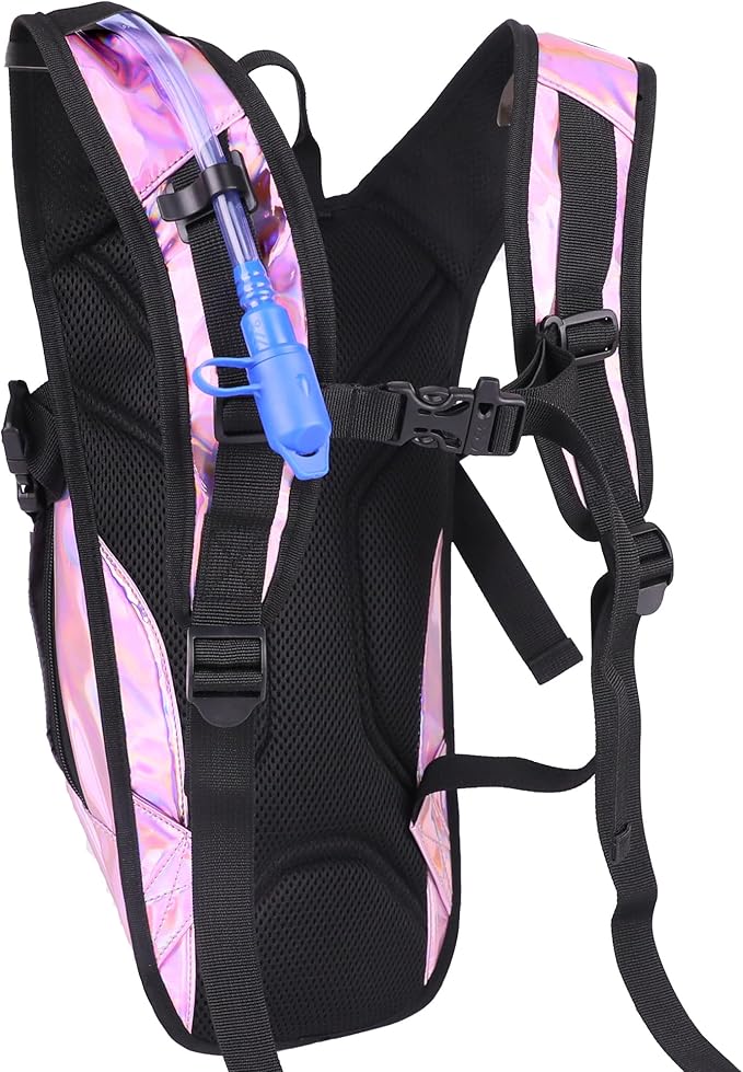 Reflective Hydration Backpack, Hydration Pack - Water Backpack with 2L/3L Hydration Bladder, Essential for Festivals - Rave Hydration Pack for Hiking, Running, Cycling, and Festivals-StrideForce Fitness