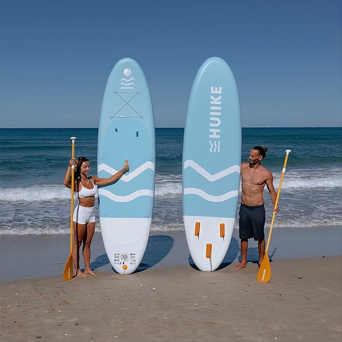 Inflatable Paddle Board for Adults with Accessories Included, Oar, Fins, Pump. Stand Up Paddleboard Great Stability and Resistance. 10’ x 33" x 5.9", Maximum Load 286 lb-StrideForce Fitness