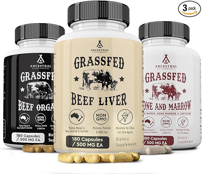 Ancestral Supplements Beef Organs and Stack Variation (Organs Starter Pack)-StrideForce Fitness