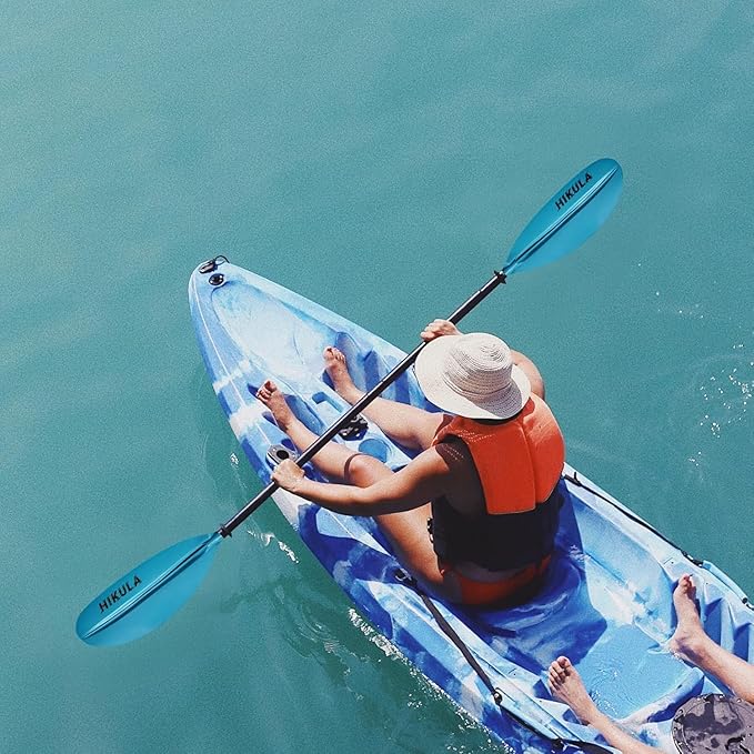 Kayak Paddle 4 Pieces Aluminum Shaft and PP Blade Floating 86.6in/220cm, 90.5inch/230cm Lightweight Oars-StrideForce Fitness
