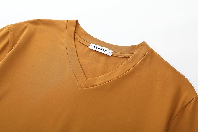 VEIISAR Premium V Neck T Shirts for Men - Modern Fitted Tees Vneck Undershirts-StrideForce Fitness