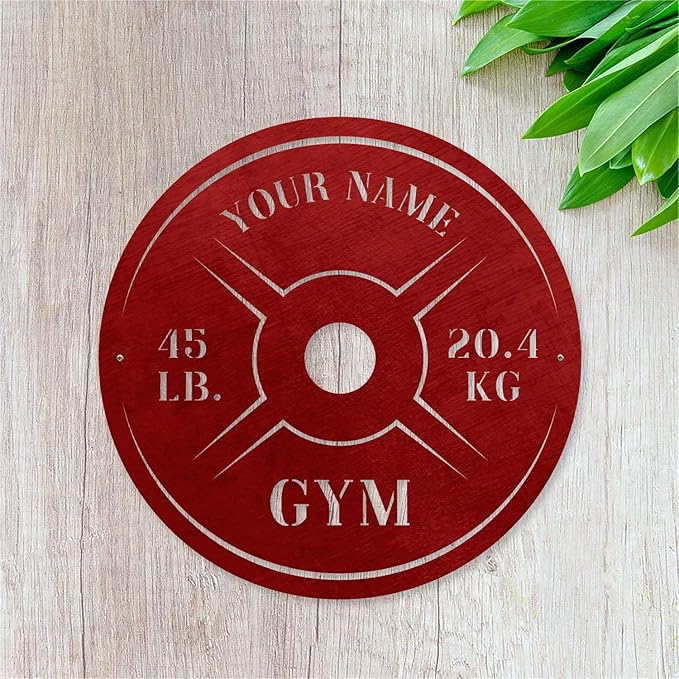 Personalized Home Gym LED Tin Metal Sign Multiple Sizes, Weight Lifting Exercise Workout Room Training Fitness Center Motivational Inspirational Quotes Decor Wall Art Hanging Accessories (09 LED)-StrideForce Fitness
