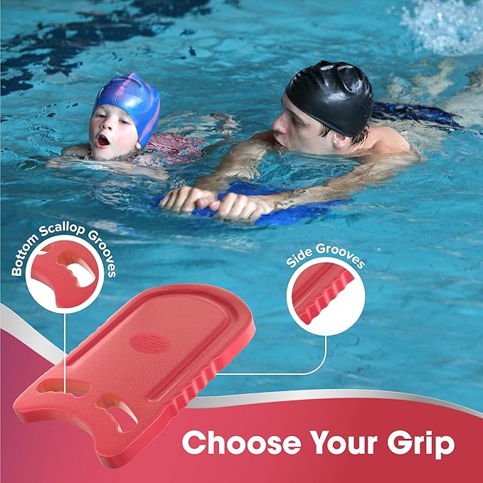 Kickboard Adult & Youth Swim Buoy Aid Leg Kick Exercise Training Float for Swimming Pool or Open Water Foam Equipment | High Buoyancy | Non-Slip | EVA Material & BPA Free-StrideForce Fitness