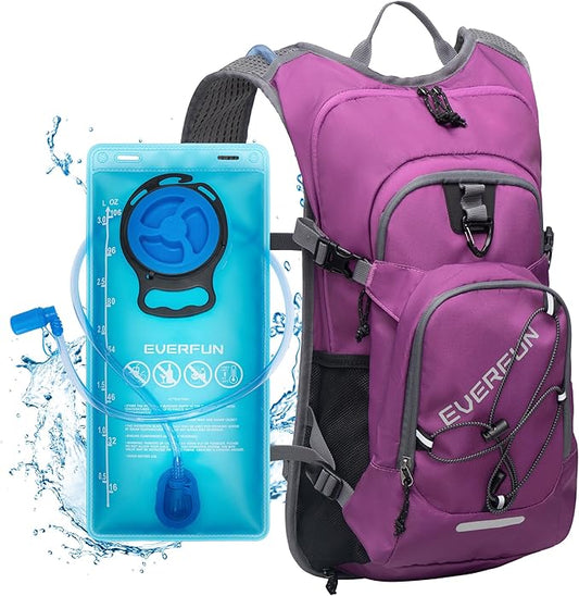 Everfun Hydration Backpack 18L with Water Bladder 2L/3L Hiking Water Backpack Women Men Hydration Pack Insulated Lightweight Day Hydropack with Storage for Hiking, Biking, Running, Festival-StrideForce Fitness
