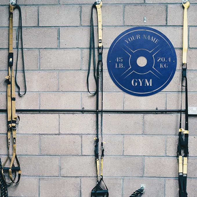 Personalized Home Gym LED Tin Metal Sign Multiple Sizes, Weight Lifting Exercise Workout Room Training Fitness Center Motivational Inspirational Quotes Decor Wall Art Hanging Accessories (07 LED)-StrideForce Fitness