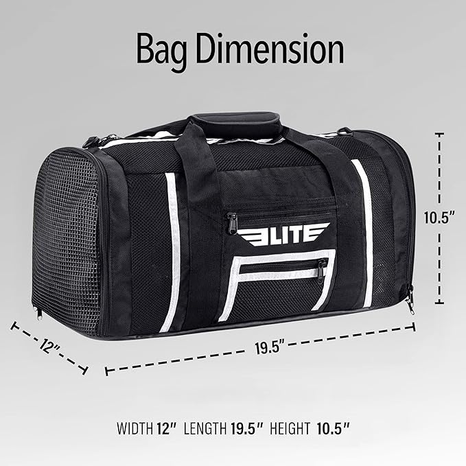 Elite Sports Boxing Gym Duffle Bag for MMA, BJJ, Jiu Jitsu gear,Duffel Athletic Gym Boxing Bag-StrideForce Fitness