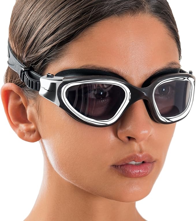 AqtivAqua Swimming Goggles, DX Wide View Swim Goggles for Adult Men Women, Anti Fog No Leaking-StrideForce Fitness