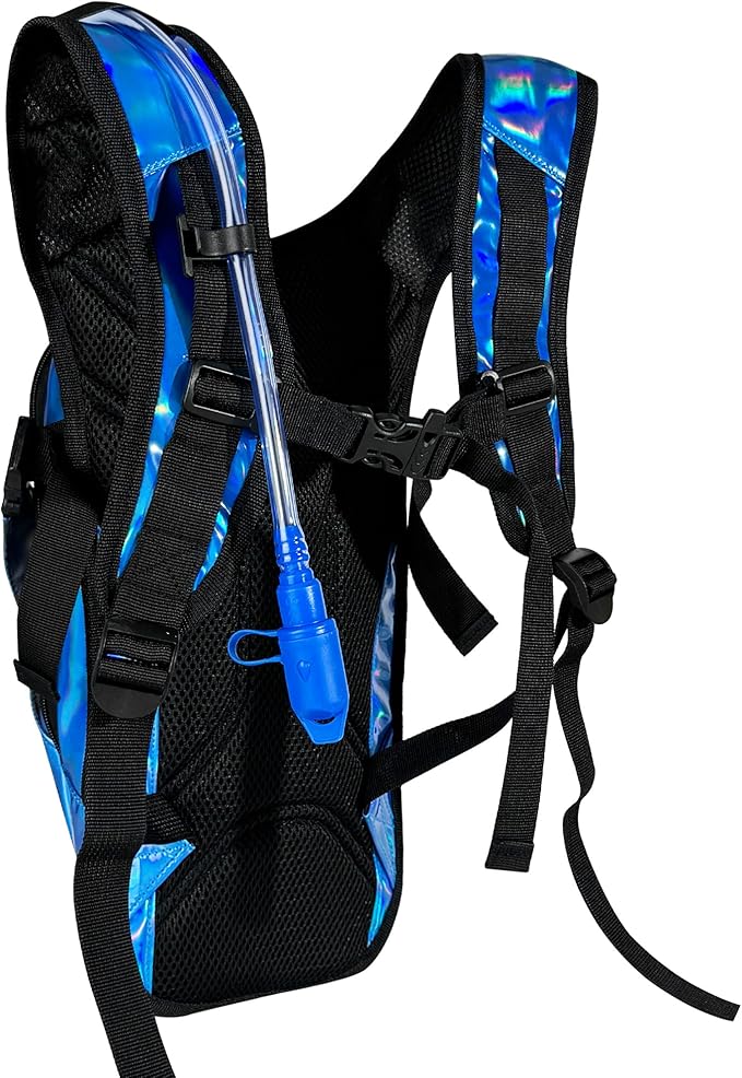 Reflective Hydration Backpack, Hydration Pack - Water Backpack with 2L/3L Hydration Bladder, Essential for Festivals - Rave Hydration Pack for Hiking, Running, Cycling, and Festivals-StrideForce Fitness