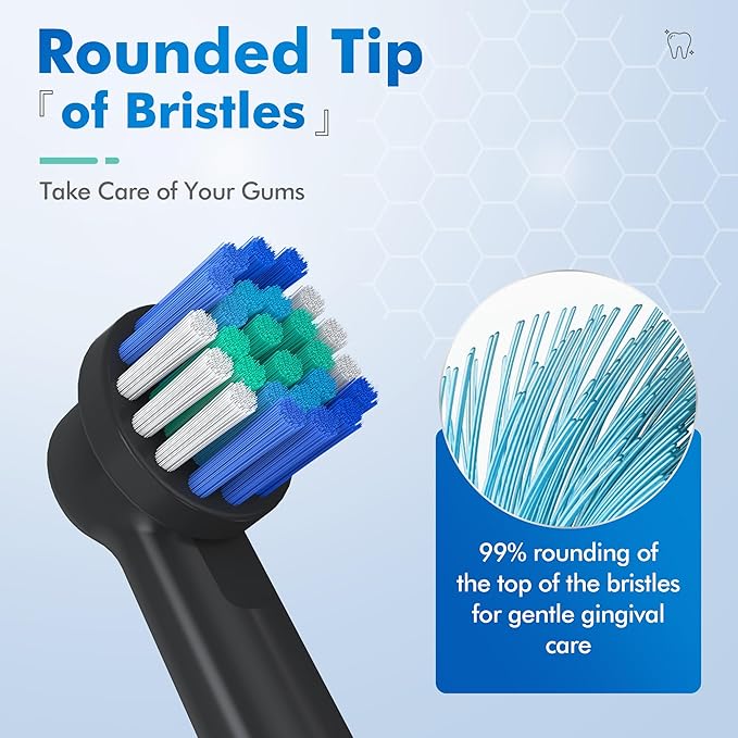 Replacement Toothbrush Heads Compatible with Oral B Braun, 4 Pcs Professional Precision Clean for Oral-b 7000, Clean, Oral B Pro 1000, 9600, 500, 3000, 8000