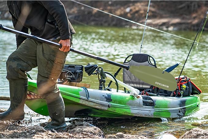 Angler Kayak Paddle with Fiberglass Shaft and Plastic Blade, Floating Adjustable Fihsing Kayak Oar, 220-240 cm/86-94", 240-260 cm/94-102", 260-280 cm/102-110"-StrideForce Fitness