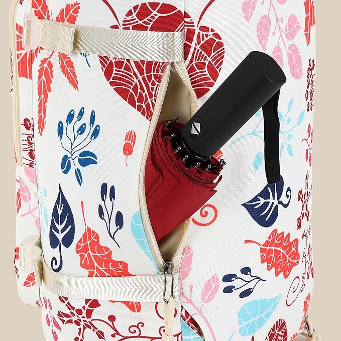 Kalesi Floral Gym Duffle Bag Backpack 4 ways for Women Waterproof with Shoes Compartment for travel Sport Hiking laptop Lightweight, XL-StrideForce Fitness