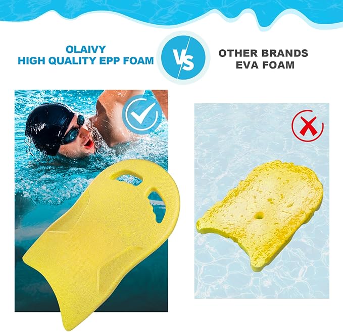 Swimming Kickboard, Lightweight and High Buoyancy Swim Training Board for Swimmers, Durable EPP Material, Ideal for Pool Exercise and Swimming Lessons-StrideForce Fitness