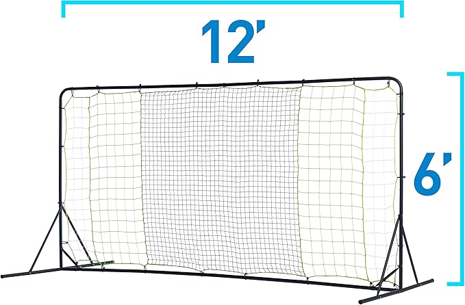 Franklin Sports Soccer Rebounder - Tournament Steel Rebounding Net - Perfect for Backyard Practice and Training - 12' x 6' & 6' x 4'-StrideForce Fitness
