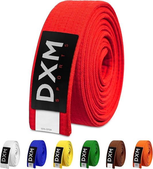 DXM SPORTS BJJ Jiu Jitsu Belt - Taekwondo Karate Belt - Martial Arts Uniform Ranking Judo Belt Double Stitched for Kids Adult-StrideForce Fitness