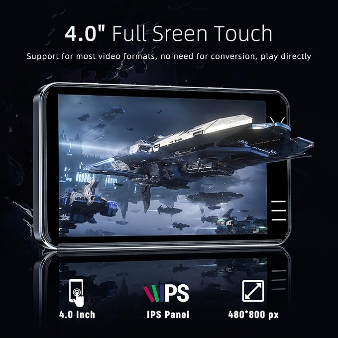 MP3 Player with Bluetooth and WiFi, Music Player with Camera Spotify Pandora,Amazon Music, 4" Touch Screen Android MP4 Player with Speaker 144GB MP4 & MP3 Player for Travel Sport-StrideForce Fitness