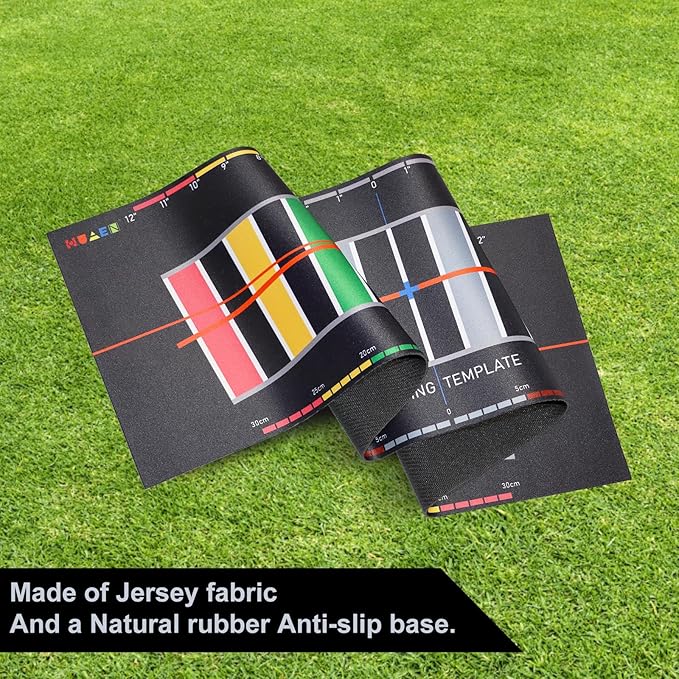 Practice Golf Putting Mat - Training Aid with Alignment Tour Aim and Putting Arc Set-StrideForce Fitness