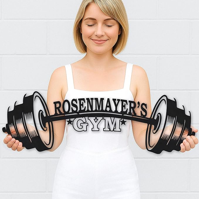 Custom Gym Metal Wall Art, Personalized Gymer Name Sign Decoration For Room, Gym Metal Home Decor-StrideForce Fitness