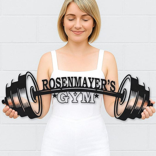 Custom Gym Metal Wall Art, Personalized Gymer Name Sign Decoration For Room, Gym Metal Home Decor-StrideForce Fitness
