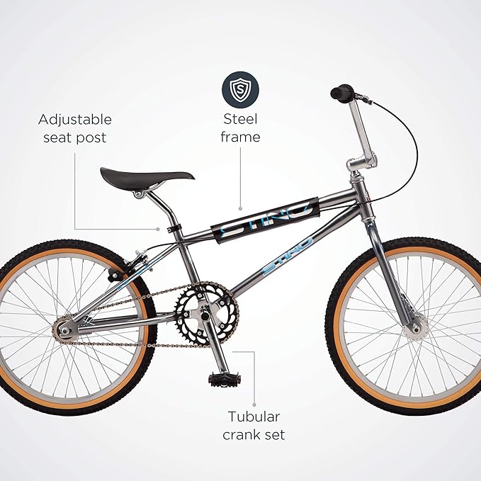 Schwinn Sting Pro and Predator Team BMX Bike for Kids/Youth, Retro Design, Single-Speed, Hi-Ten Steel Frame, 20 or 24-Inch Wheels, Multiple Colors-StrideForce Fitness